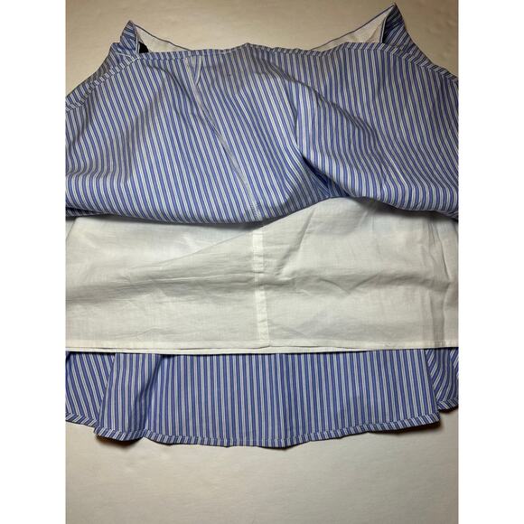 J Crew Circle Skirt Zip Women’s Size 0 Pocket Blue White Striped Mini Lined - Picture 6 of 7